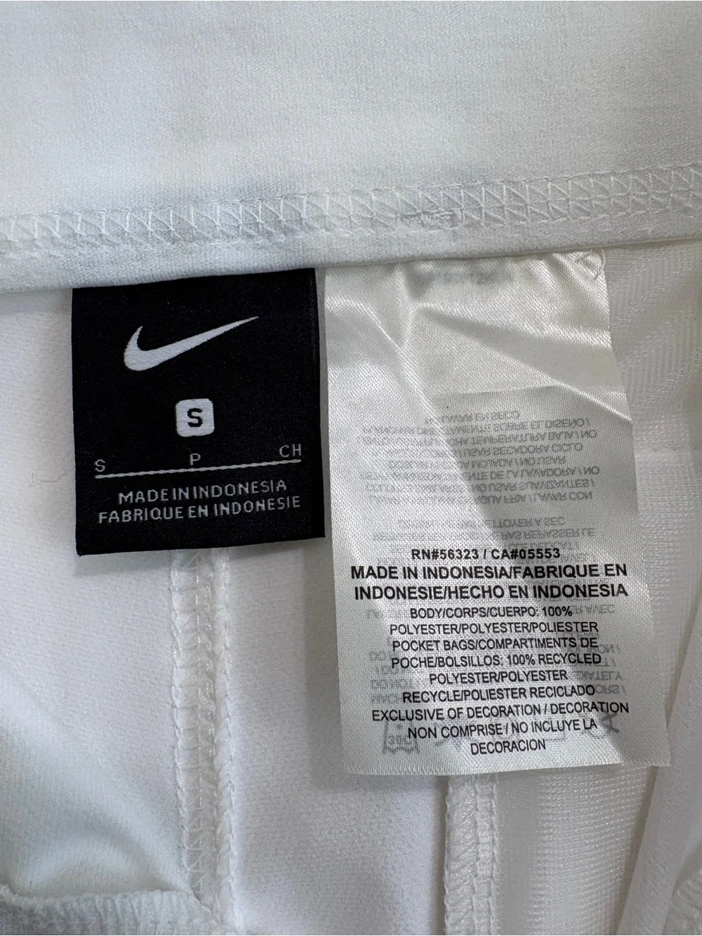Nike White Comfortable Dual- Snap Baseball Pants with Black Swoosh Like New